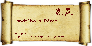 Mandelbaum Péter névjegykártya