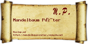 Mandelbaum Péter névjegykártya